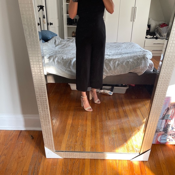 Black Strapless Fitted Jumpsuite - Picture 6 of 7